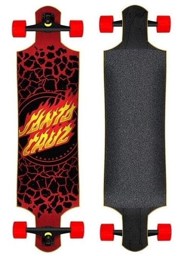 Santa Cruz Flame Dot Drop Down Longboard