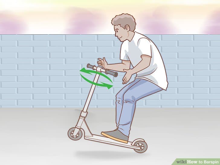 How To Barspin On A Scooter Flat For Beginners? - Skateboarding In