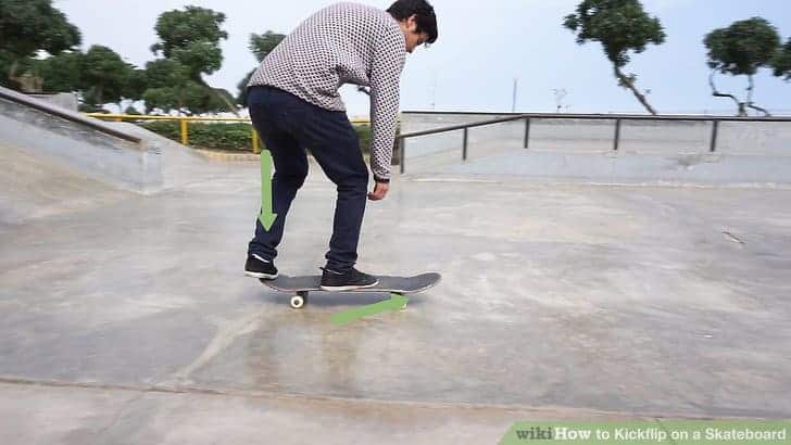 Kickflip foot position