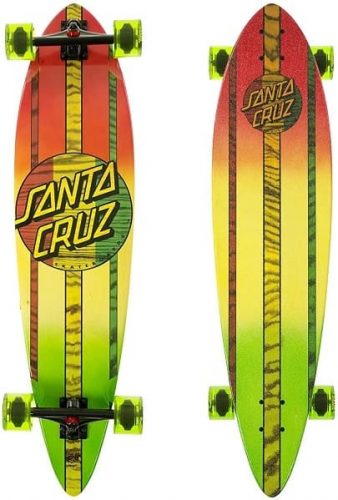 santa cruz mahaka rasta fade pintail longboard