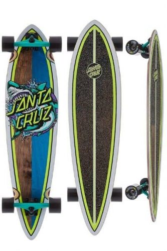 santa cruz shark dot pintail longboard